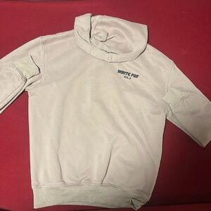 White fox light brown (taupe) hoodie size xxs/xs